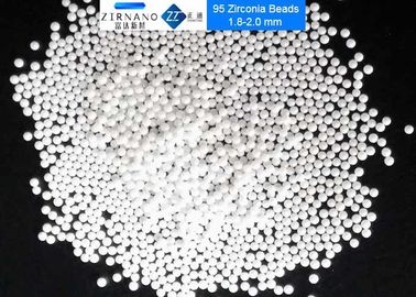 95 Zirconia Grinding Media Ceramic Beads ความแข็งแรงสูงสำหรับการกระจายตัวของสารละลายเซรามิกด้วยไฟฟ้า