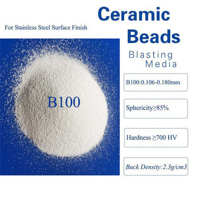 การหลอม 700HV B100 56 HRC Ceramic Blasting Media