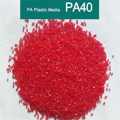 Red PA Plastic Media Blasting PA40 สำหรับงานพ่นทรายพลาสติก