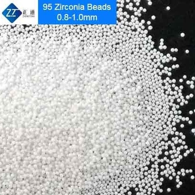 95 Yttria Stabilized Zirconia Grinding Media ขนาด 0.8 - 1.0mm สำหรับการย้อมสี
