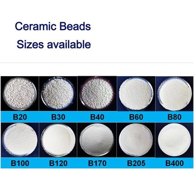 JZB100 ขนาด 106-180μm 3C ผลิตภัณฑ์ สื่อการเป่าด้วยทราย Ceramic Beads