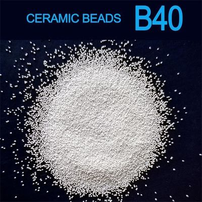 B40 0.425mm Ceramic Beads Abrasive Blasting Media สำหรับแผ่นสแตนเลส
